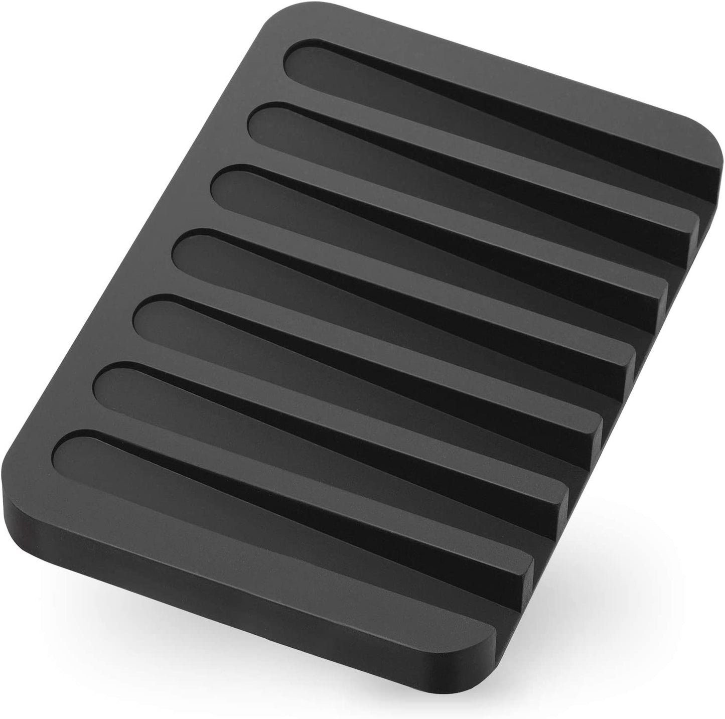 Wooden Soap Dish Hand Crafted Rectangular Sink Drainer for Soap, Sponges and More (1 Pack)