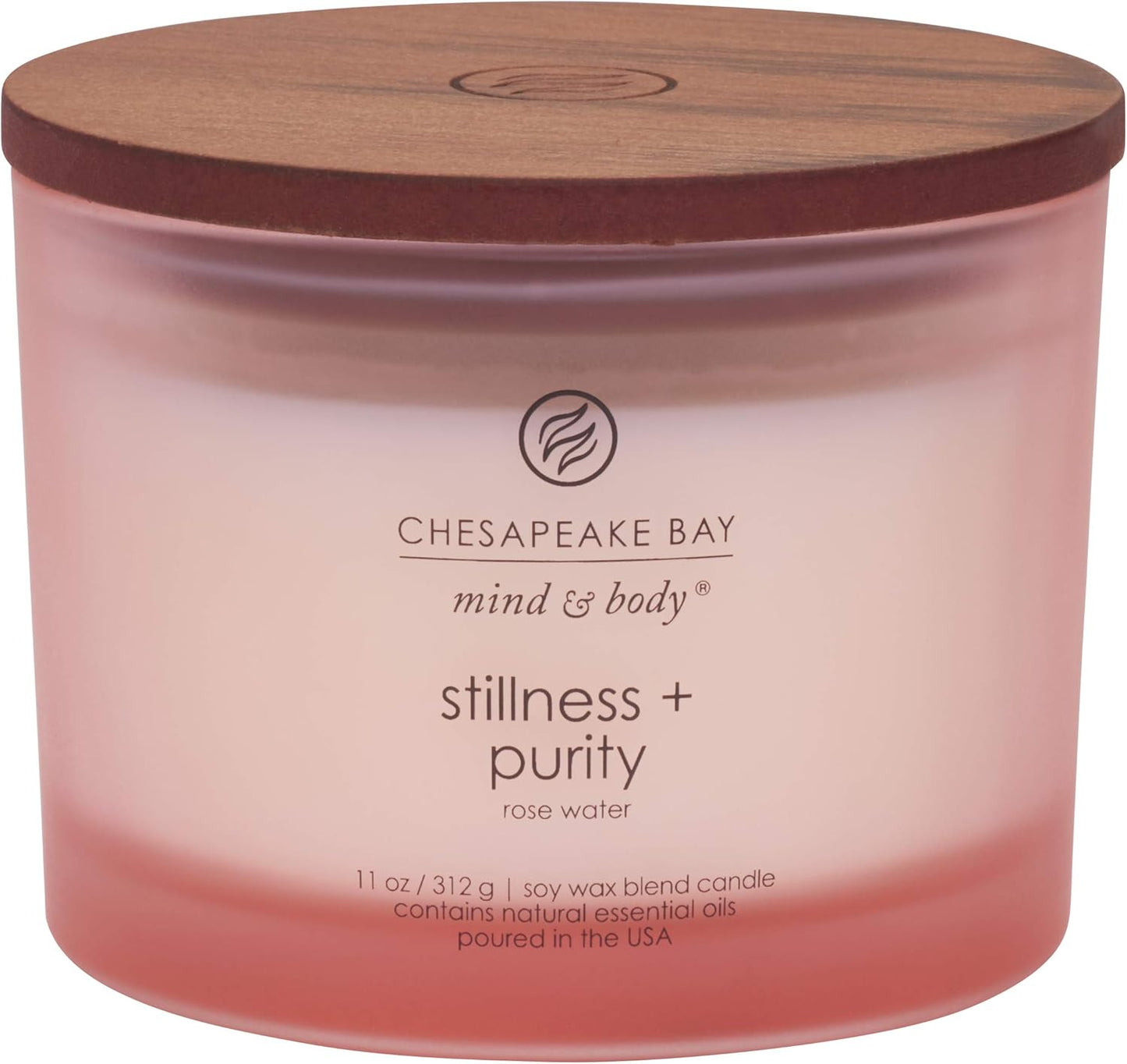Chesapeake Bay Balance + Harmony Scented Candle Water Lily Pear Fragrance 50 Hours Burn Time Warm & Decorative Soy Wax Blend