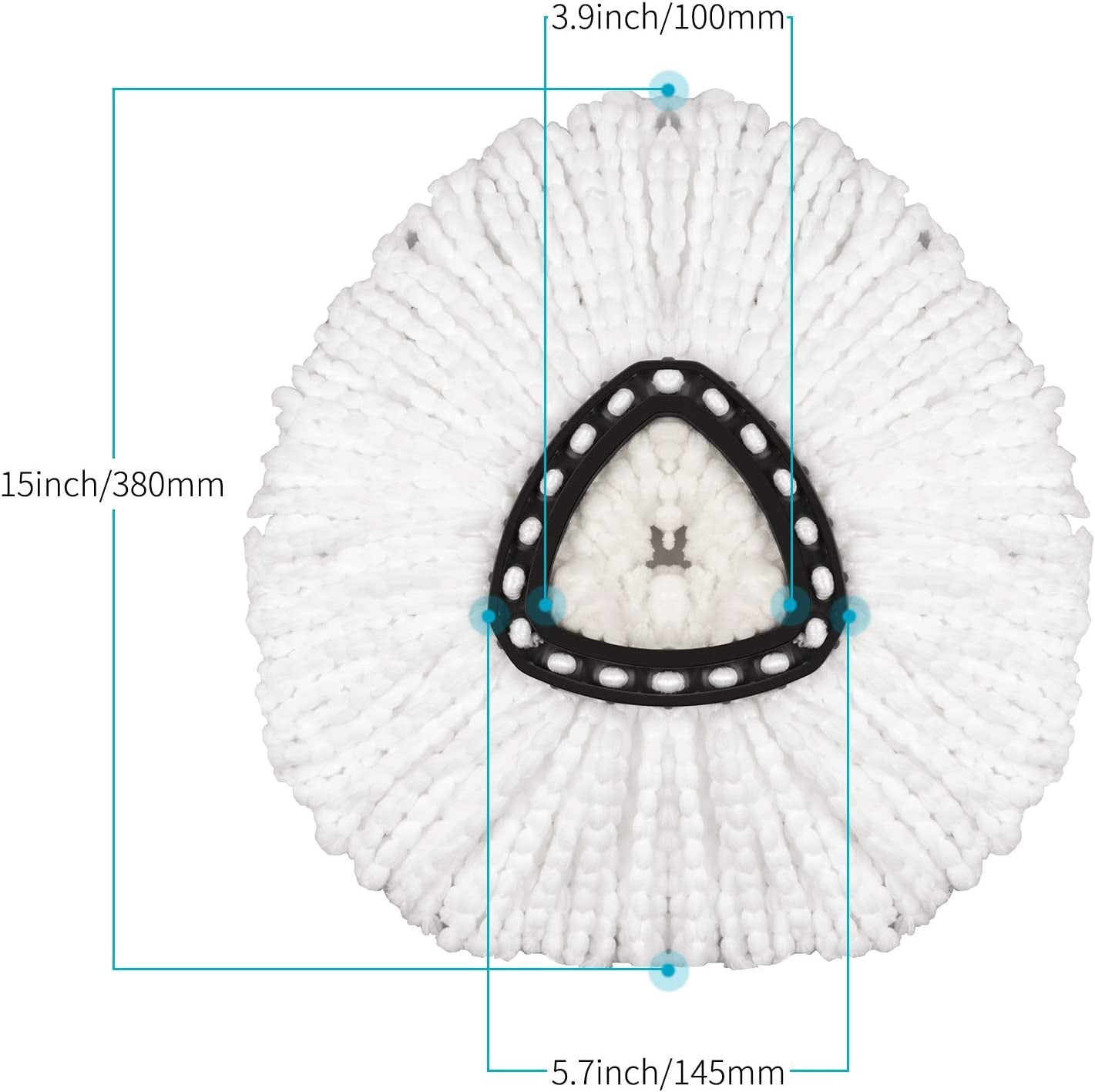 3 Pack Mop Head Replacement Spin Mop Replacement Head Microfiber Spin Mop Refills