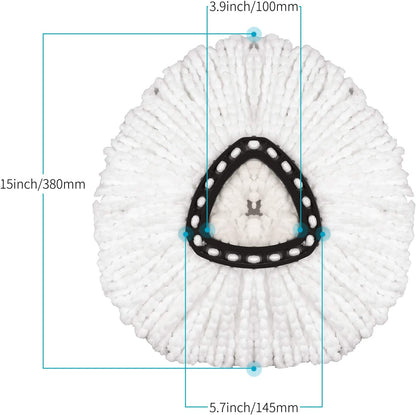 3 Pack Mop Head Replacement Spin Mop Replacement Head Microfiber Spin Mop Refills
