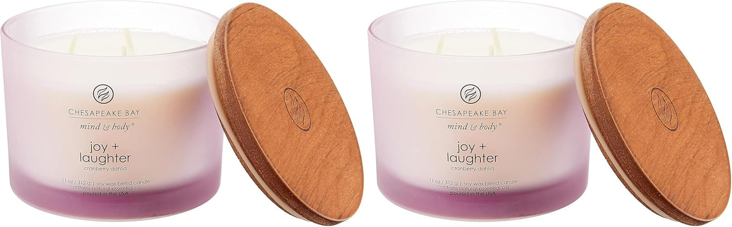Chesapeake Bay Balance + Harmony Scented Candle Water Lily Pear Fragrance 50 Hours Burn Time Warm & Decorative Soy Wax Blend