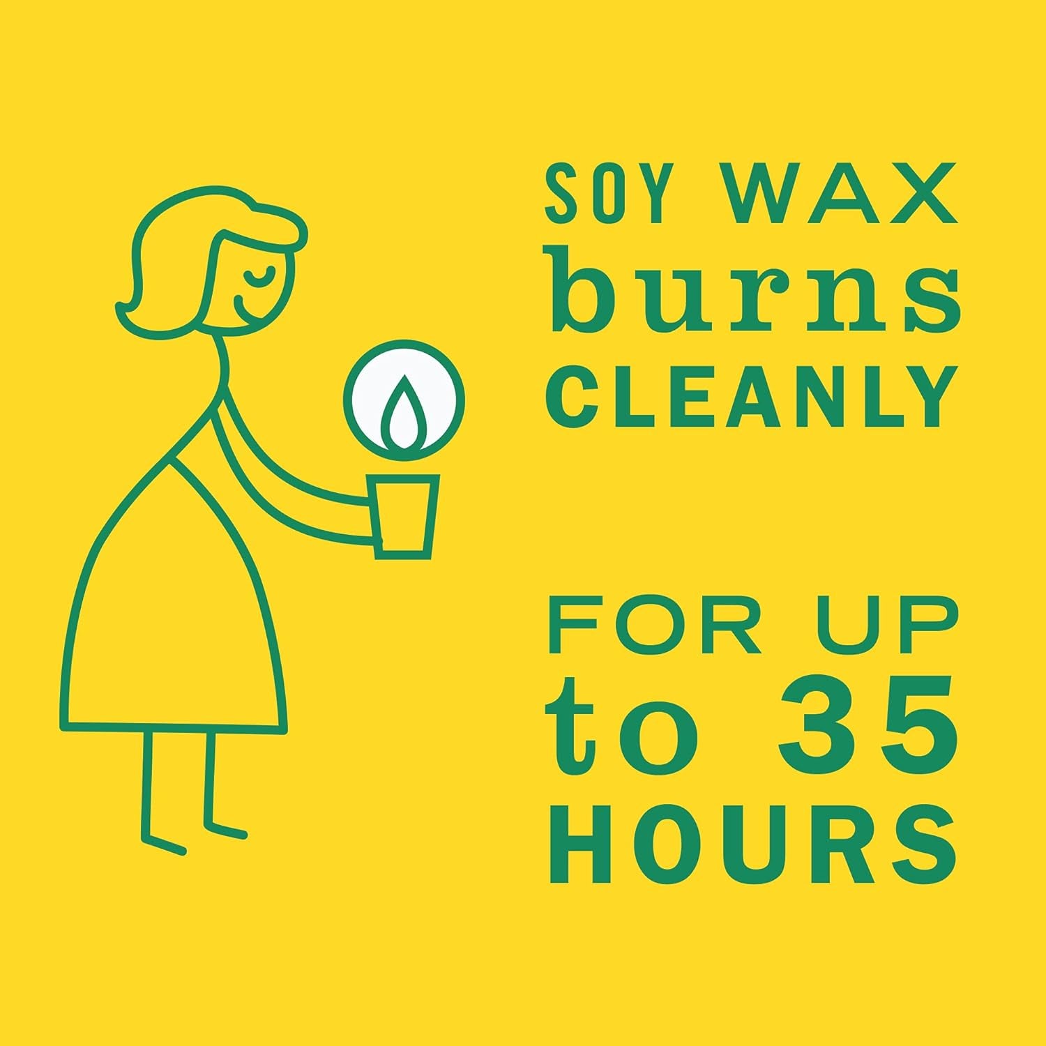 CLEAN DAY Soy Aromatherapy Candle, 35 Hour Burn Time, Made with Soy Wax and Essential Oils, Honeysuckle, 7.2 Oz