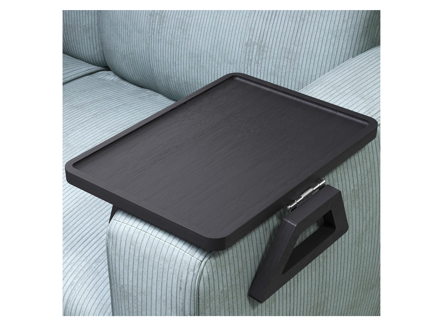 Couch Arm Tray,Bamboo Folding Sofa Tray,Sofa Armrest Trays Clip-On Couch Desk for Drinks,Snacks,Phone,Remote Control（Natural）