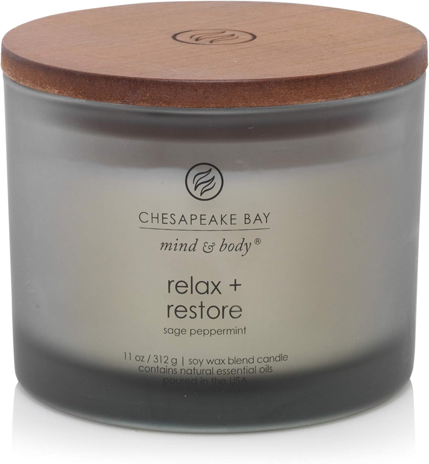 Chesapeake Bay Balance + Harmony Scented Candle Water Lily Pear Fragrance 50 Hours Burn Time Warm & Decorative Soy Wax Blend
