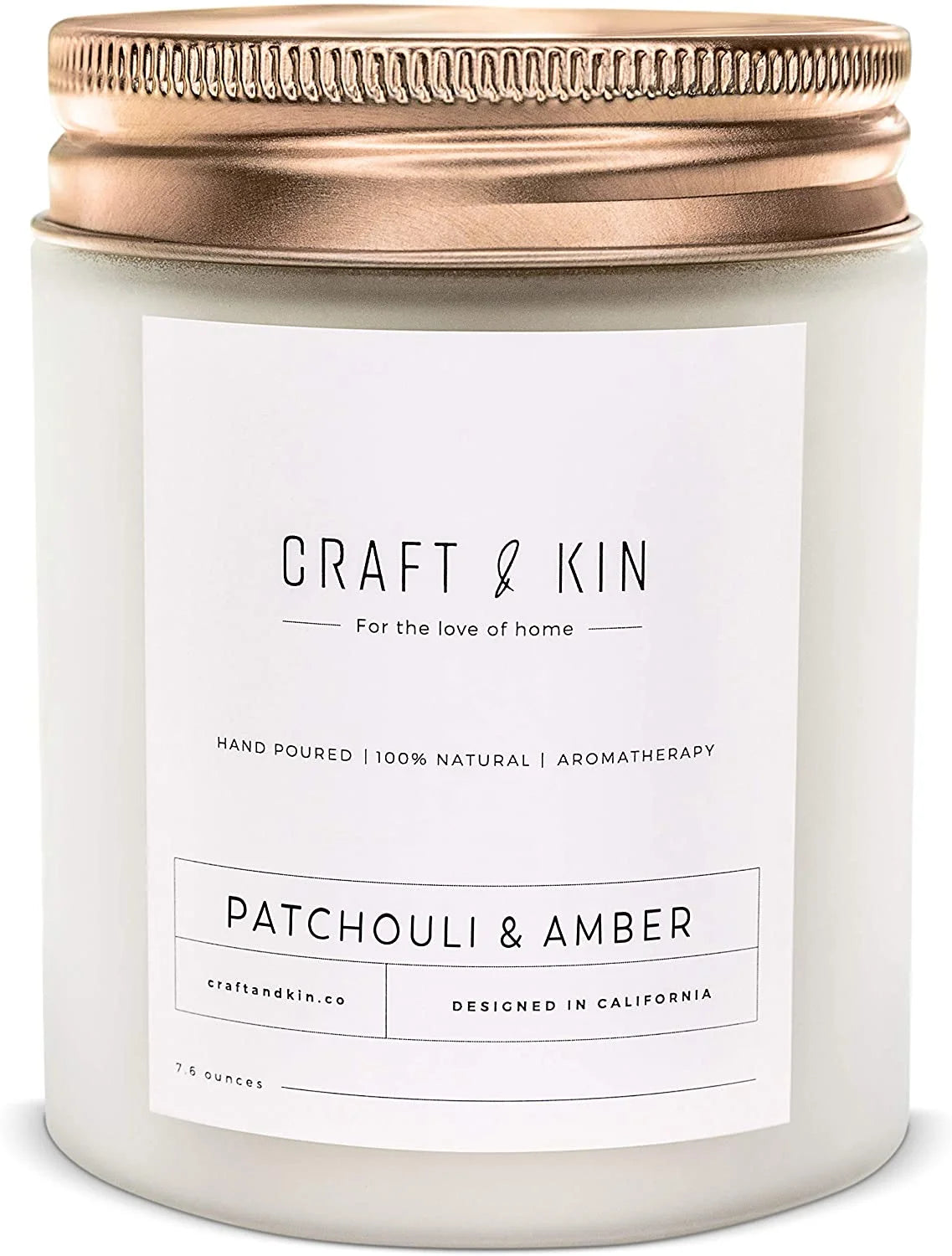 Indulge Your Senses with  Patchouli & Amber Aromatherapy Soy Candles - 8 Oz
