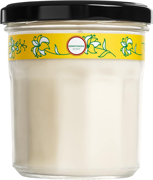 CLEAN DAY Soy Aromatherapy Candle, 35 Hour Burn Time, Made with Soy Wax and Essential Oils, Honeysuckle, 7.2 Oz