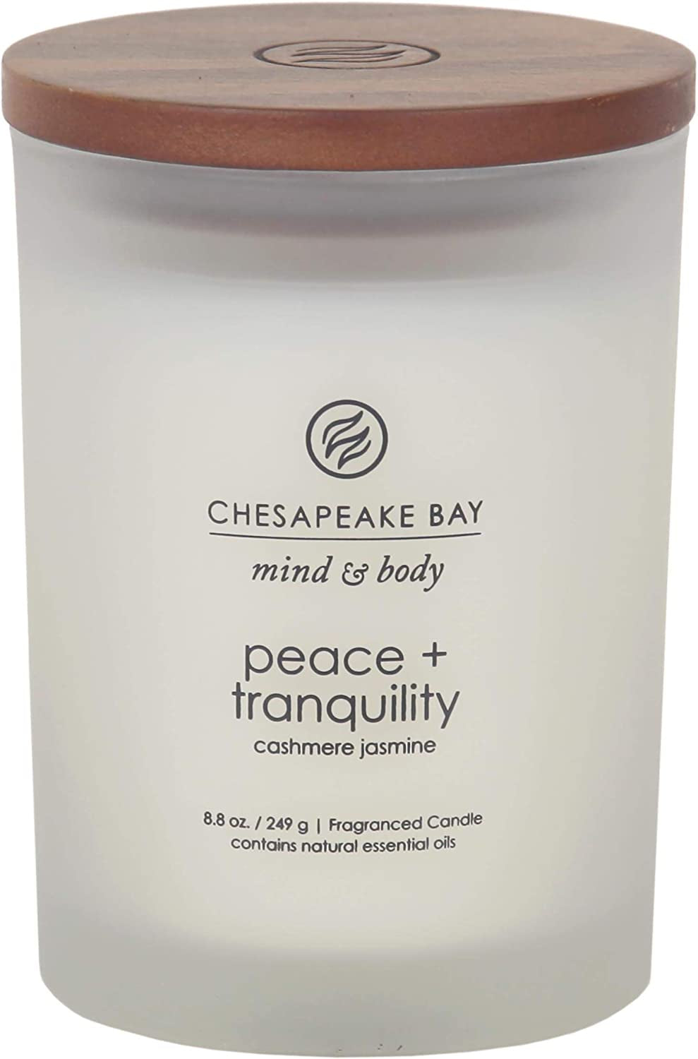 Chesapeake Bay Balance + Harmony Scented Candle Water Lily Pear Fragrance 50 Hours Burn Time Warm & Decorative Soy Wax Blend