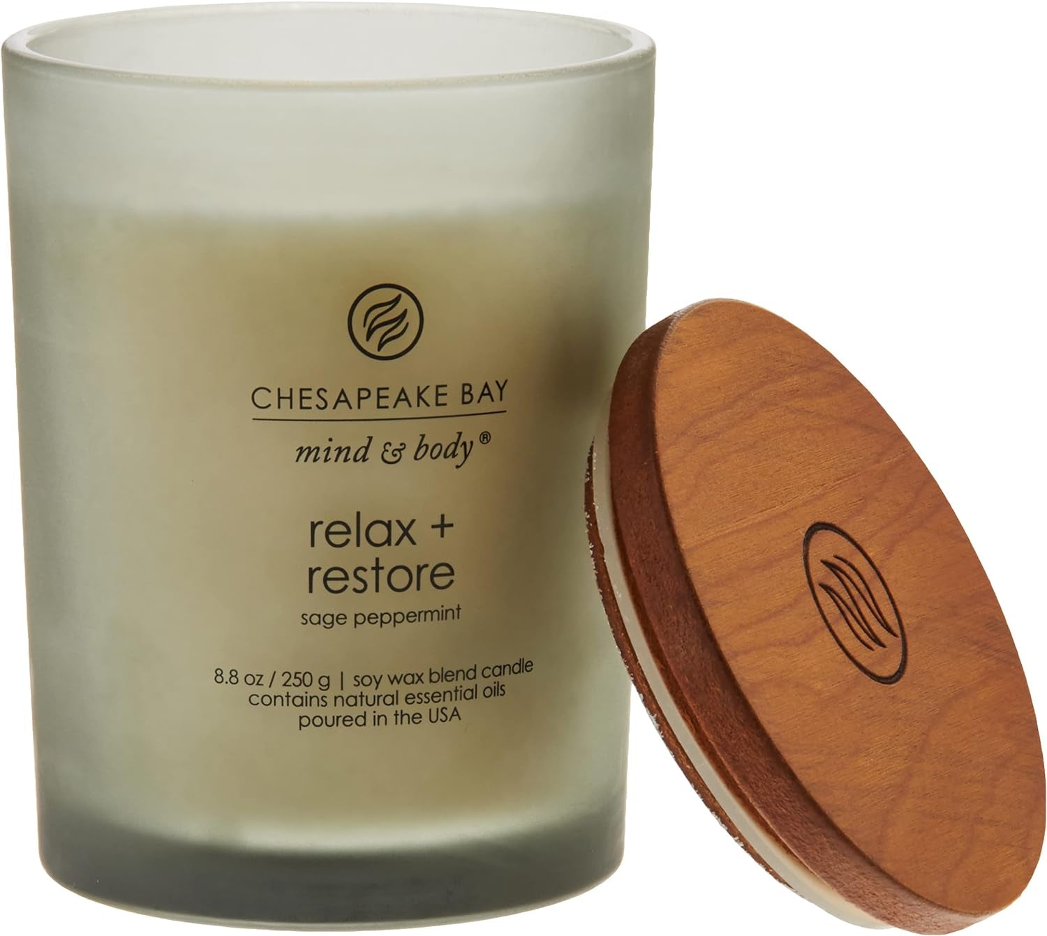 Chesapeake Bay Balance + Harmony Scented Candle Water Lily Pear Fragrance 50 Hours Burn Time Warm & Decorative Soy Wax Blend