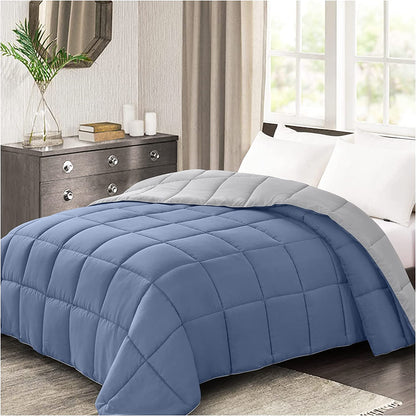 Comforter King Size - Teal Duvet Insert down Alternative Bed King Comforter, Lightweight Bedding Comforters Quilted Soft All Season Reversible Teal/Ivory