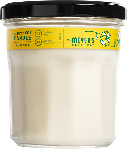 CLEAN DAY Soy Aromatherapy Candle, 35 Hour Burn Time, Made with Soy Wax and Essential Oils, Honeysuckle, 7.2 Oz