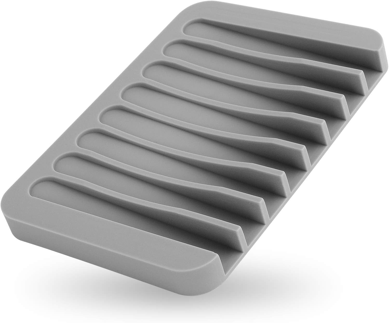 Wooden Soap Dish Hand Crafted Rectangular Sink Drainer for Soap, Sponges and More (1 Pack)