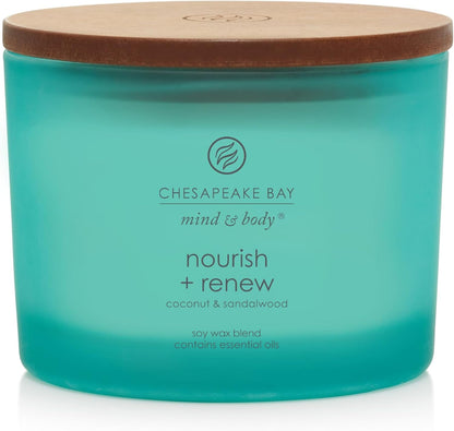 Chesapeake Bay Balance + Harmony Scented Candle Water Lily Pear Fragrance 50 Hours Burn Time Warm & Decorative Soy Wax Blend