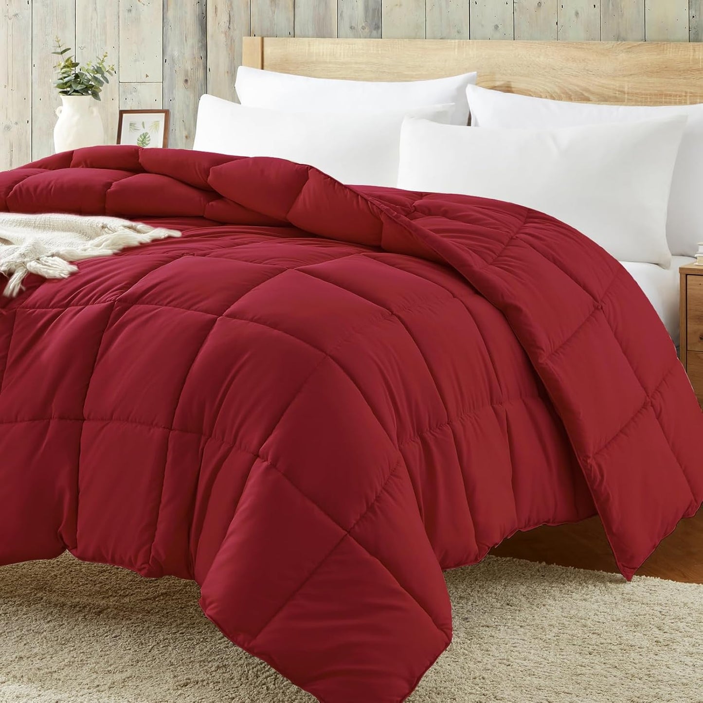 Comforter King Size - Teal Duvet Insert down Alternative Bed King Comforter, Lightweight Bedding Comforters Quilted Soft All Season Reversible Teal/Ivory
