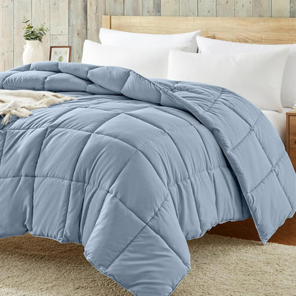 Comforter King Size - Teal Duvet Insert down Alternative Bed King Comforter, Lightweight Bedding Comforters Quilted Soft All Season Reversible Teal/Ivory