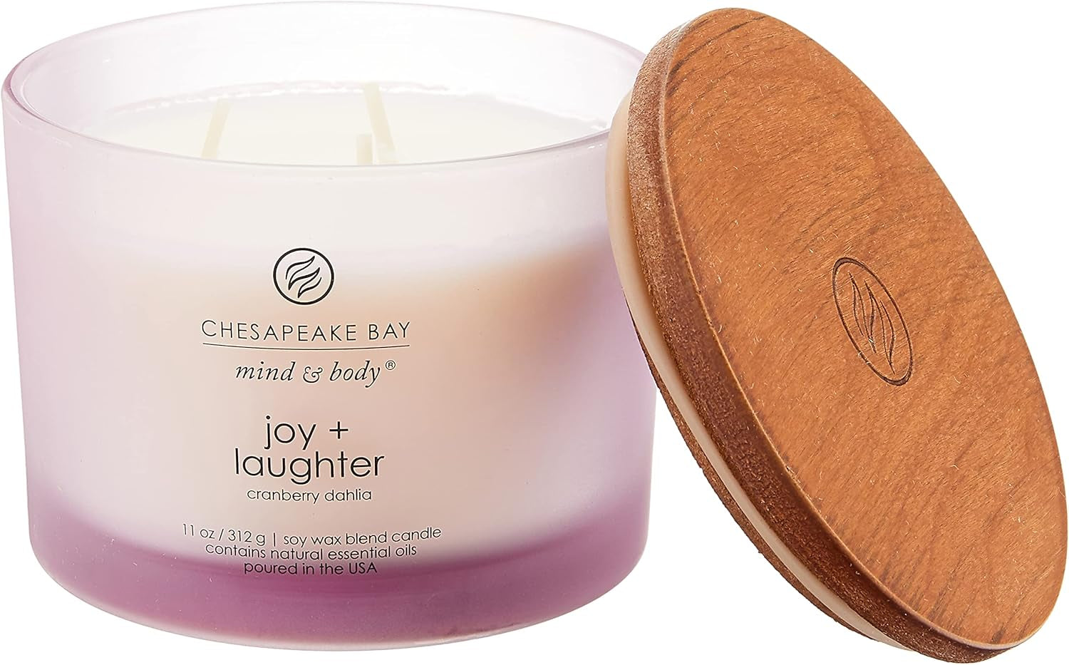 Chesapeake Bay Balance + Harmony Scented Candle Water Lily Pear Fragrance 50 Hours Burn Time Warm & Decorative Soy Wax Blend