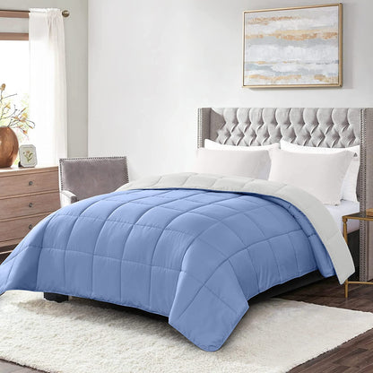 Comforter King Size - Teal Duvet Insert down Alternative Bed King Comforter, Lightweight Bedding Comforters Quilted Soft All Season Reversible Teal/Ivory