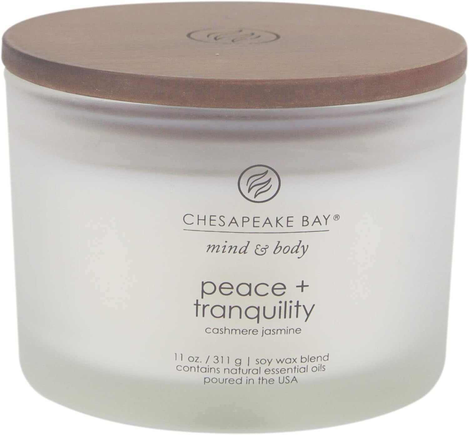Chesapeake Bay Balance + Harmony Scented Candle Water Lily Pear Fragrance 50 Hours Burn Time Warm & Decorative Soy Wax Blend