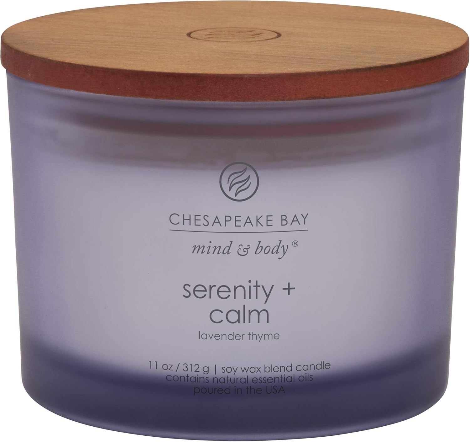 Chesapeake Bay Balance + Harmony Scented Candle Water Lily Pear Fragrance 50 Hours Burn Time Warm & Decorative Soy Wax Blend