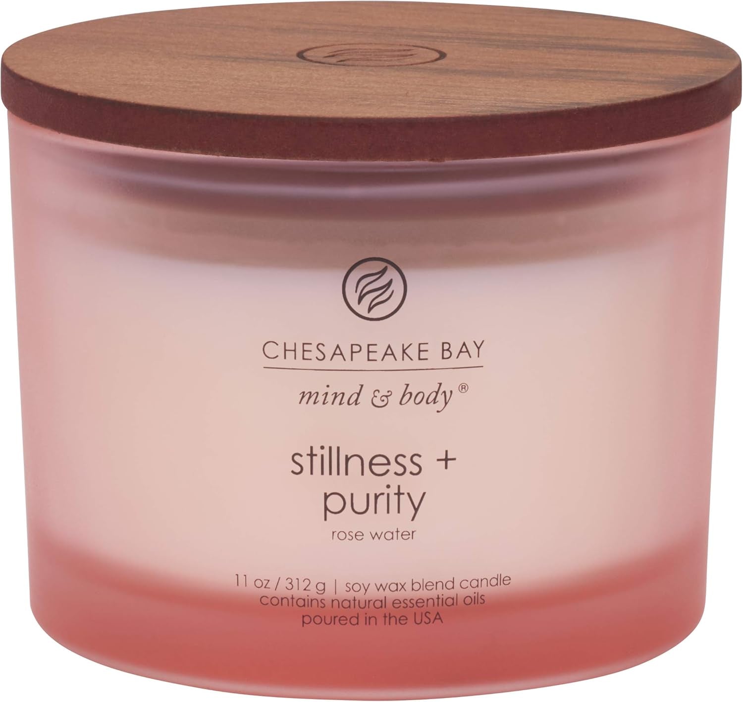 Chesapeake Bay Balance + Harmony Scented Candle Water Lily Pear Fragrance 50 Hours Burn Time Warm & Decorative Soy Wax Blend