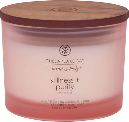 Chesapeake Bay Balance + Harmony Scented Candle Water Lily Pear Fragrance 50 Hours Burn Time Warm & Decorative Soy Wax Blend