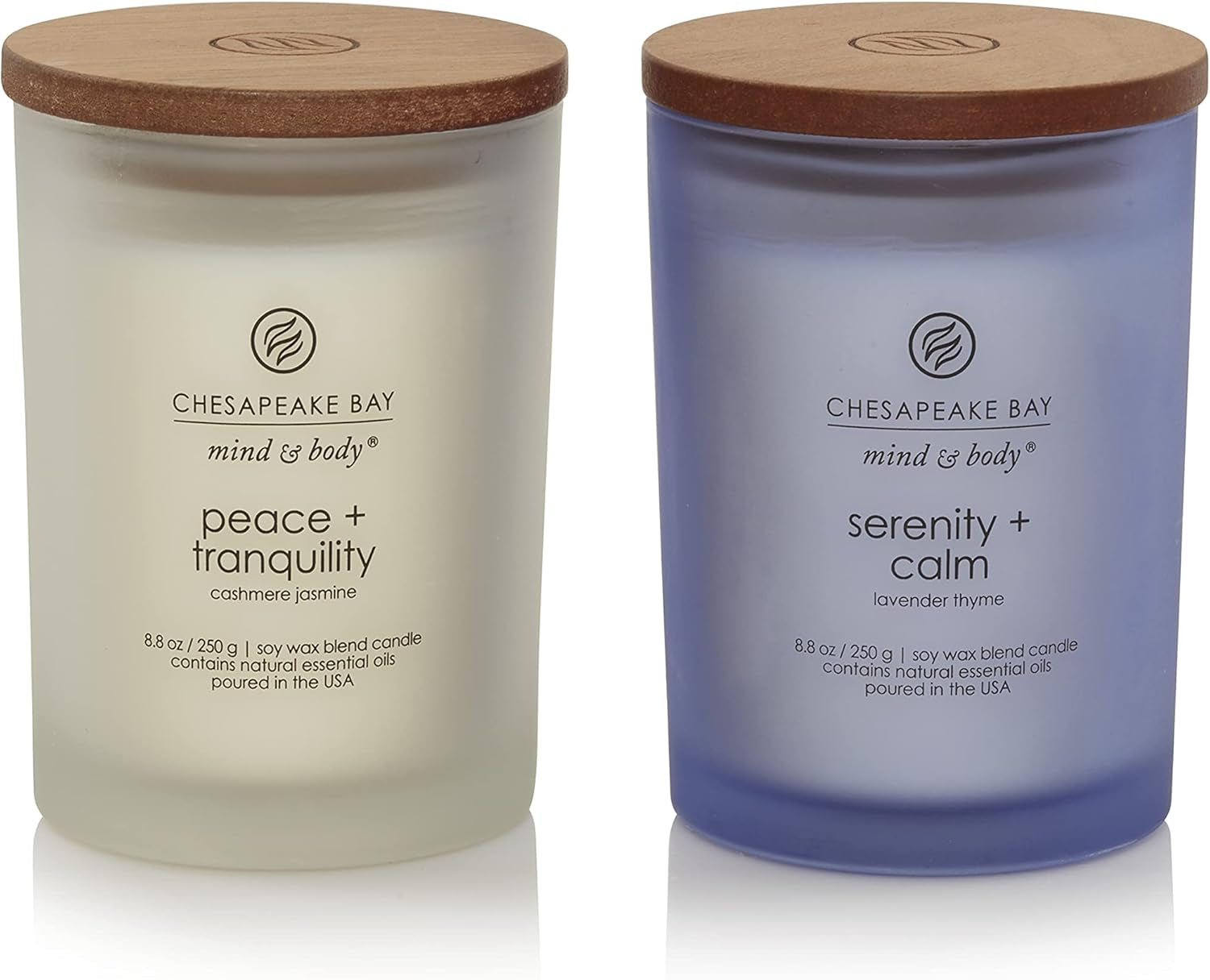 Chesapeake Bay Balance + Harmony Scented Candle Water Lily Pear Fragrance 50 Hours Burn Time Warm & Decorative Soy Wax Blend