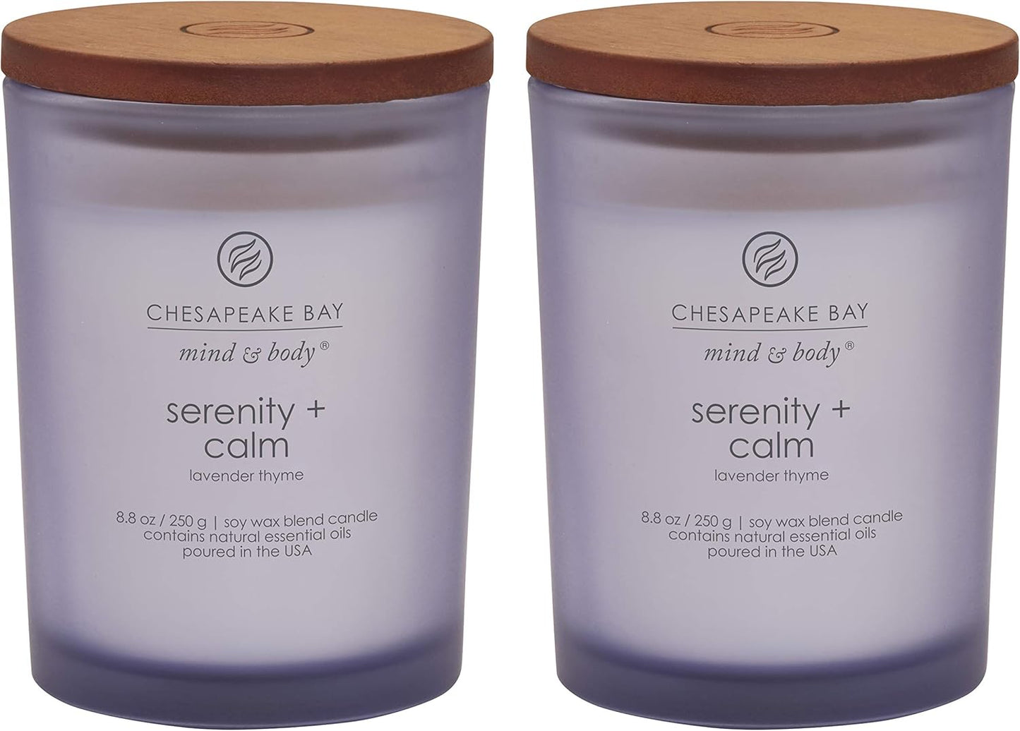 Chesapeake Bay Balance + Harmony Scented Candle Water Lily Pear Fragrance 50 Hours Burn Time Warm & Decorative Soy Wax Blend