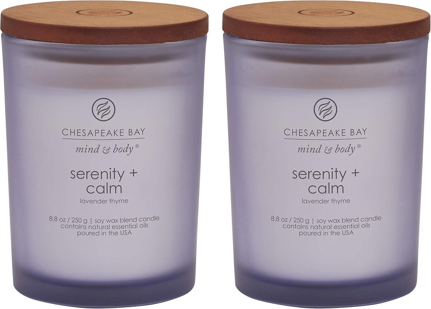 Chesapeake Bay Balance + Harmony Scented Candle Water Lily Pear Fragrance 50 Hours Burn Time Warm & Decorative Soy Wax Blend