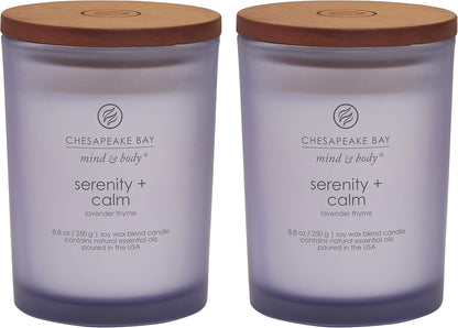 Chesapeake Bay Balance + Harmony Scented Candle Water Lily Pear Fragrance 50 Hours Burn Time Warm & Decorative Soy Wax Blend