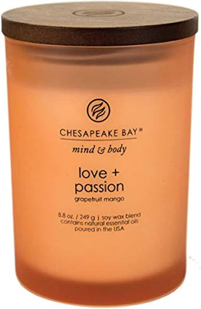 Chesapeake Bay Balance + Harmony Scented Candle Water Lily Pear Fragrance 50 Hours Burn Time Warm & Decorative Soy Wax Blend